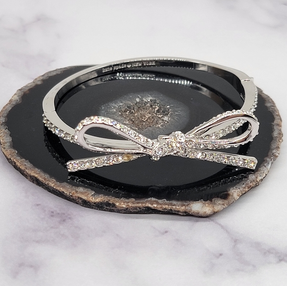 kate spade Jewelry - Kate Spade Skinny Mini Pave Bow Bangle